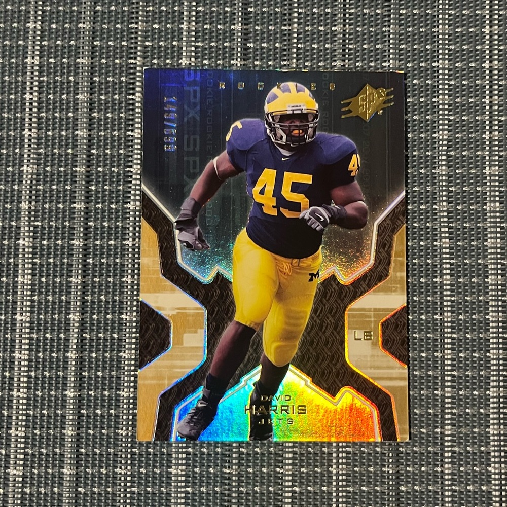 Num Draft: 569/617 🏈 David Harris 2007 Upper Deck SPX Football Card #122, Qty 1